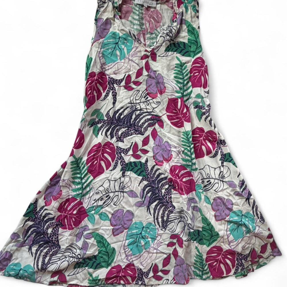 C'est La Vie multicoloured midi dress - Size: L